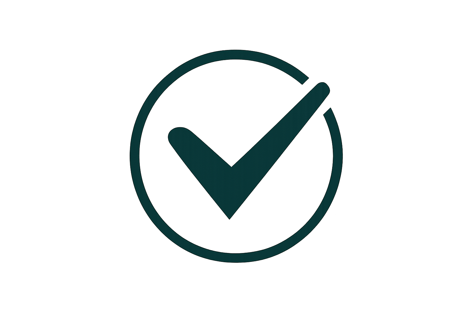 je veux un logo de validation epuré et professionnelle